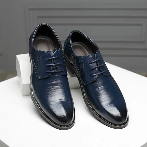 Elegant Pointed Toe Oxfords for Men - Soft Bottom Business Casual Formal Dress Shoes for Office, Weddings, and Parties